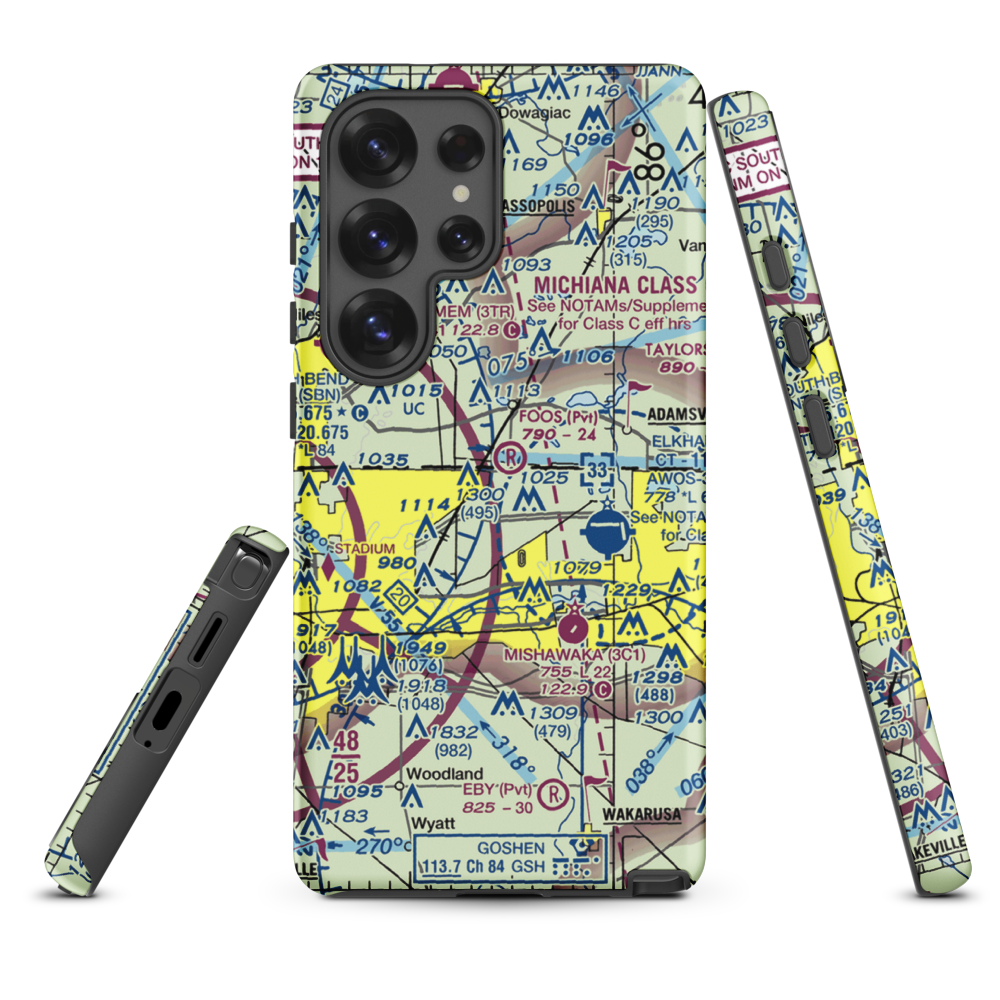 Foos Field (IN82) VFR Sectional Samsung Phone Case Samsung Galaxy S25 Ultra model shown