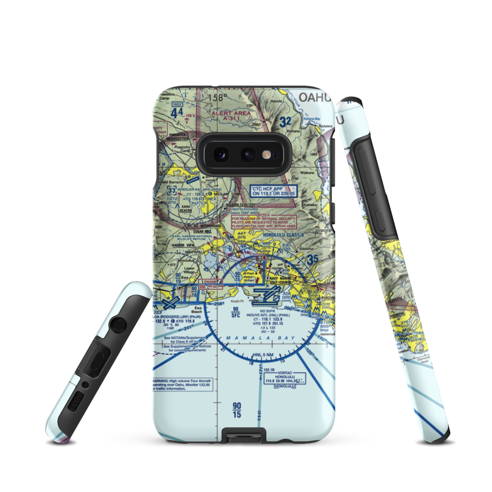 Ford Island Naval Auxiliary Landing Field (NPS) VFR Sectional Samsung Phone Case Samsung Galaxy S10 Plus model shown