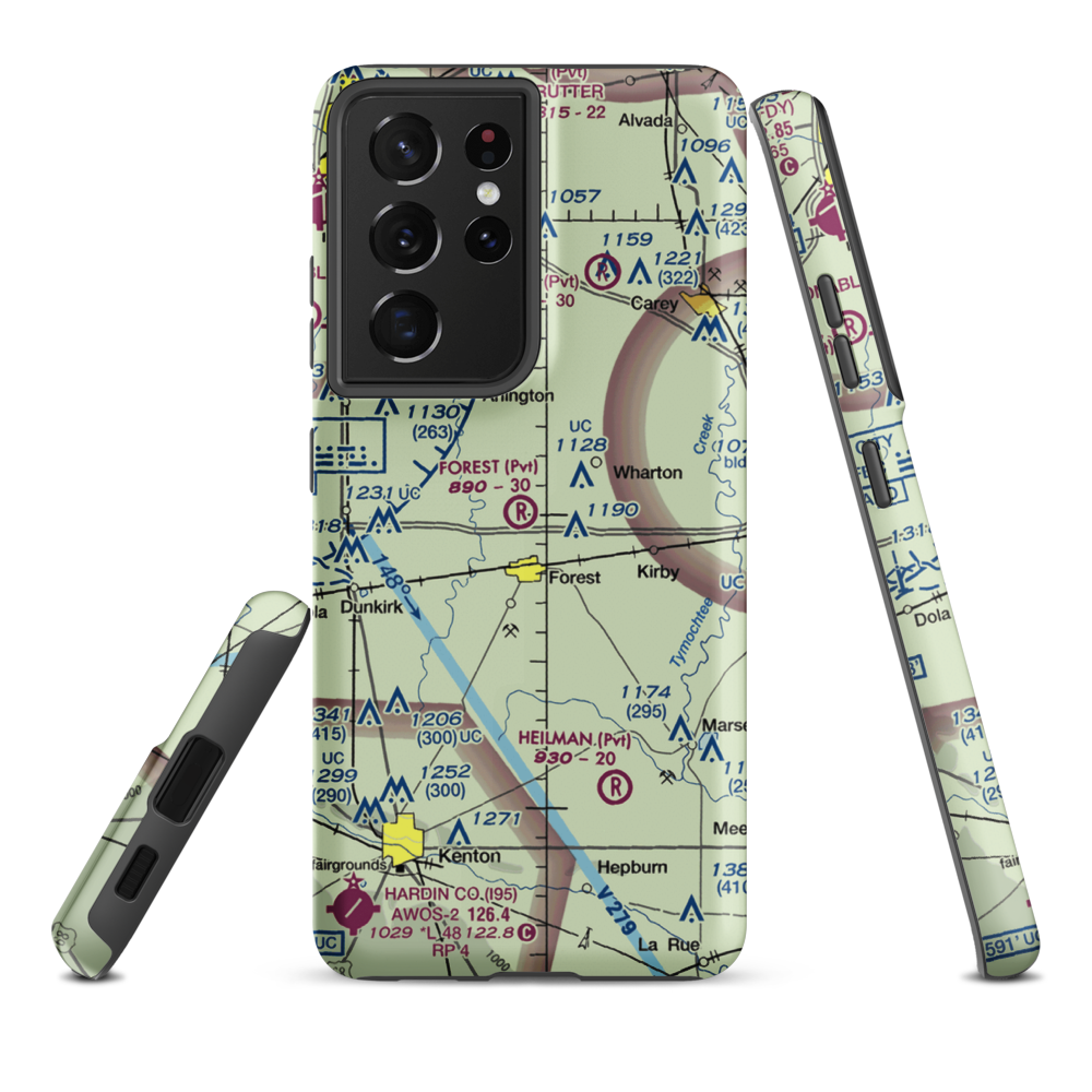Forest Field (9OH9) VFR Sectional Samsung Phone Case Samsung Galaxy S21 Plus model shown