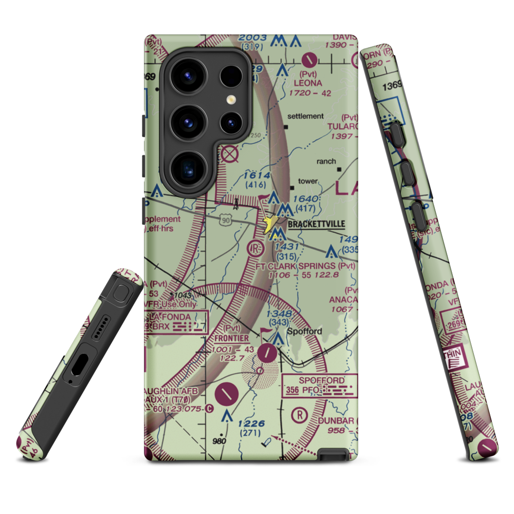 Fort Clark Springs Airport (74TX) VFR Sectional Samsung Phone Case Samsung Galaxy S24 Ultra model shown