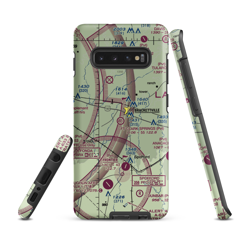 Fort Clark Springs Airport (74TX) VFR Sectional Samsung Phone Case Samsung Galaxy S10 Plus model shown