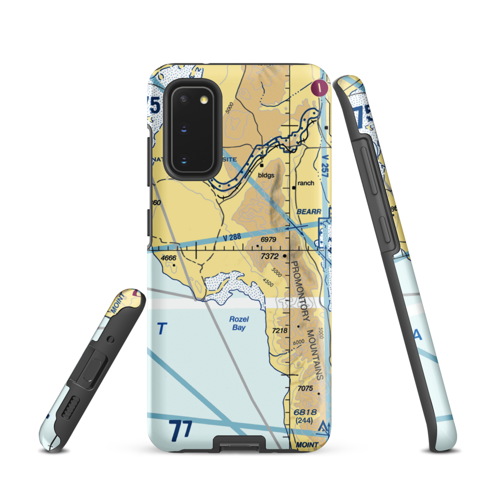 Fort Ranch Airport (2UT3) VFR Sectional Samsung Phone Case Samsung Galaxy S20 model shown