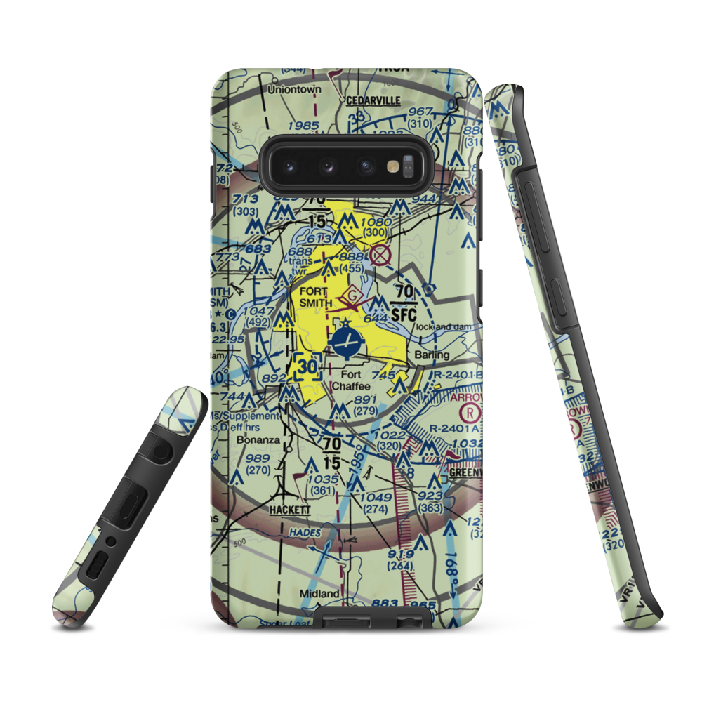 Fort Smith Regional Airport (FSM) VFR Sectional Samsung Phone Case Samsung Galaxy S10e model shown