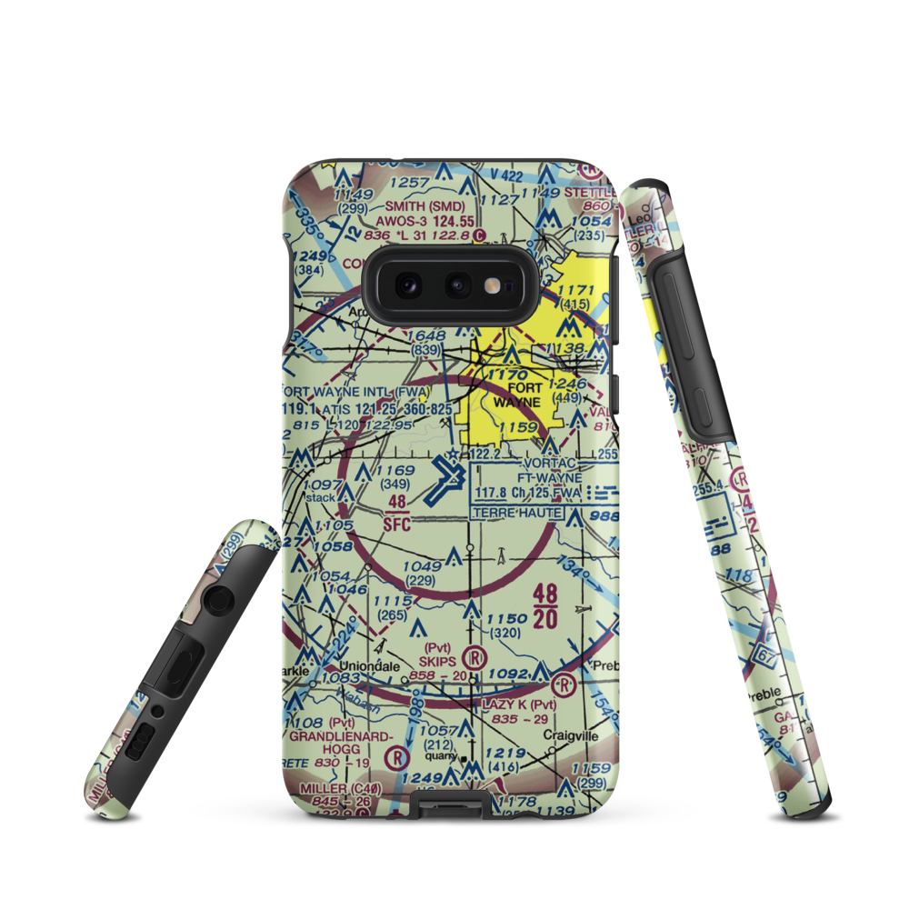 Fort Wayne International Airport (FWA) VFR Sectional Samsung Phone Case Samsung Galaxy S10 Plus model shown