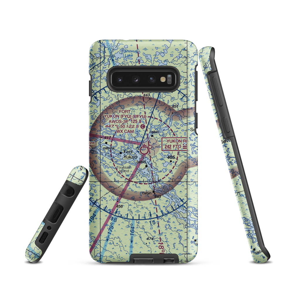 Fort Yukon Airport (FYU) VFR Sectional Samsung Phone Case Samsung Galaxy S10 model shown
