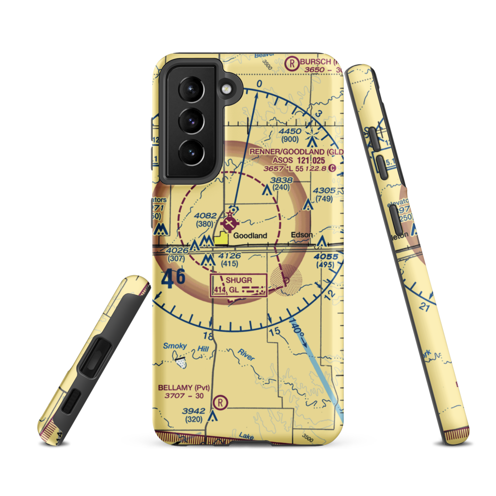 Fortmeyer Airport (5KS2) VFR Sectional Samsung Phone Case Samsung Galaxy S21 Ultra model shown