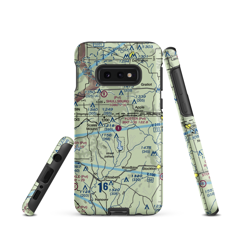 Foster Field (IL28) VFR Sectional Samsung Phone Case Samsung Galaxy S10 Plus model shown