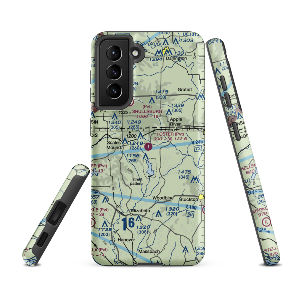 Foster Field (IL28) VFR Sectional Samsung Phone Case Samsung Galaxy S21 FE model shown