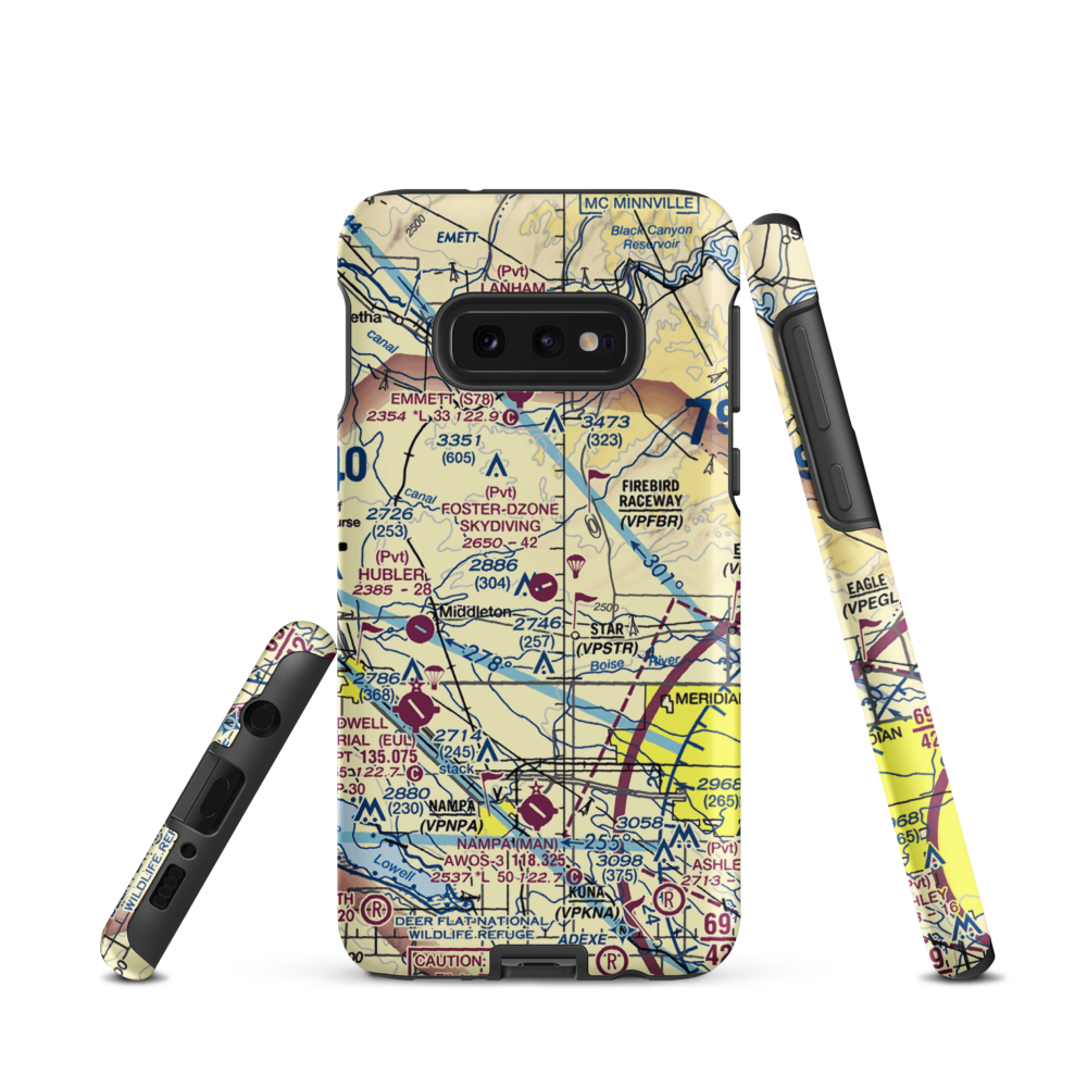 Foster Field - Dzone Skydiving Airport (ID92) VFR Sectional Samsung Phone Case Samsung Galaxy S10 Plus model shown