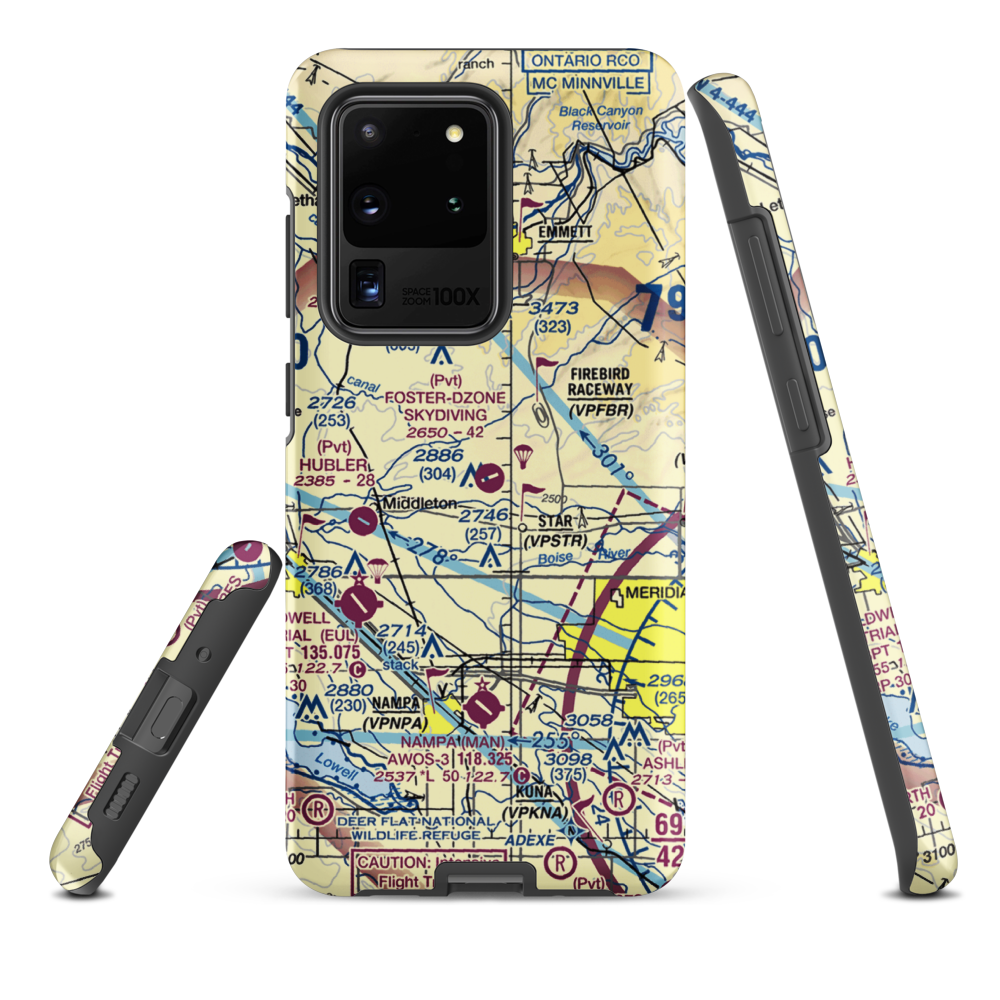 Foster Field - Dzone Skydiving Airport (ID92) VFR Sectional Samsung Phone Case Samsung Galaxy S20 Ultra model shown