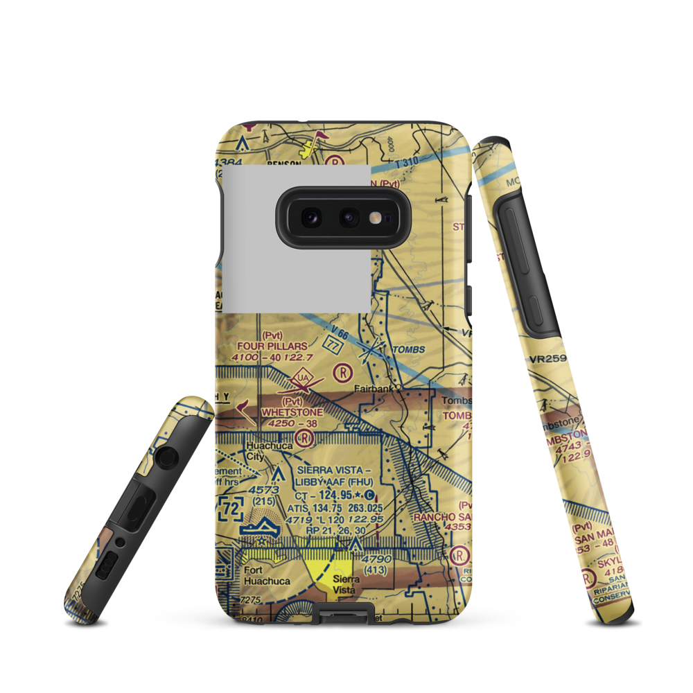 Four Pillars Airport (AZ21) VFR Sectional Samsung Phone Case Samsung Galaxy S10 Plus model shown
