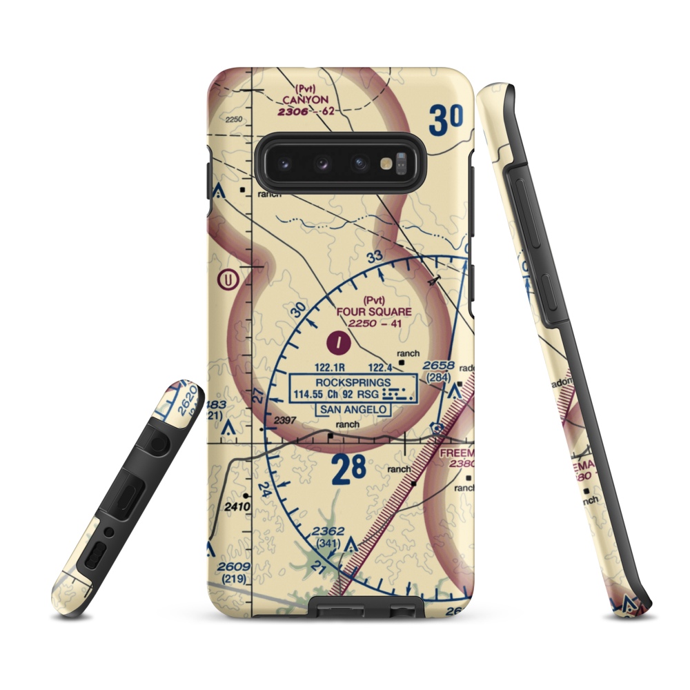 Four Square Ranch Airport (3TA0) VFR Sectional Samsung Phone Case Samsung Galaxy S10 Plus model shown