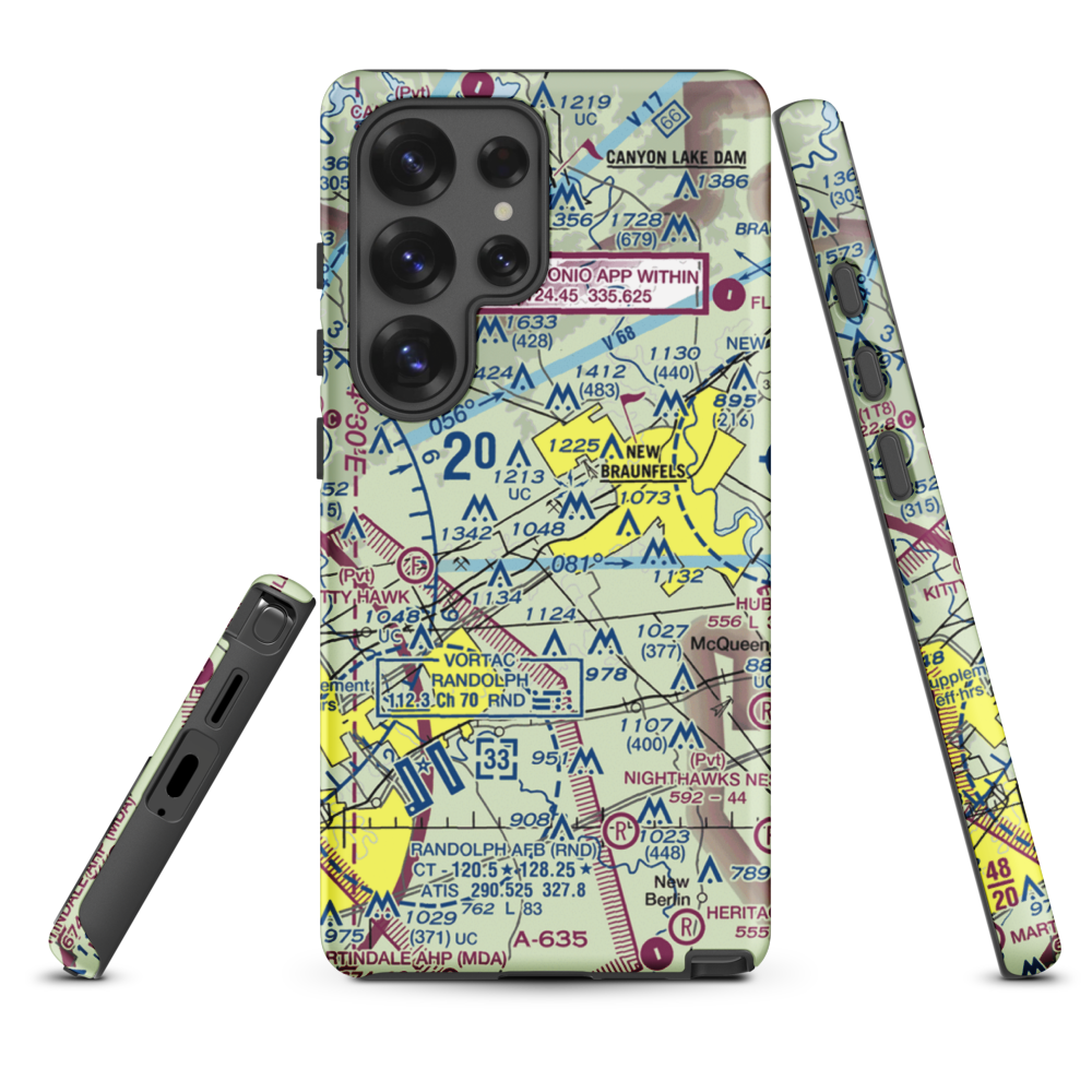 Fox Airport (48TS) VFR Sectional Samsung Phone Case Samsung Galaxy S25 Ultra model shown