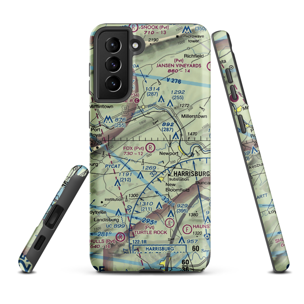 Fox Field (34PN) VFR Sectional Samsung Phone Case Samsung Galaxy S21 Plus model shown