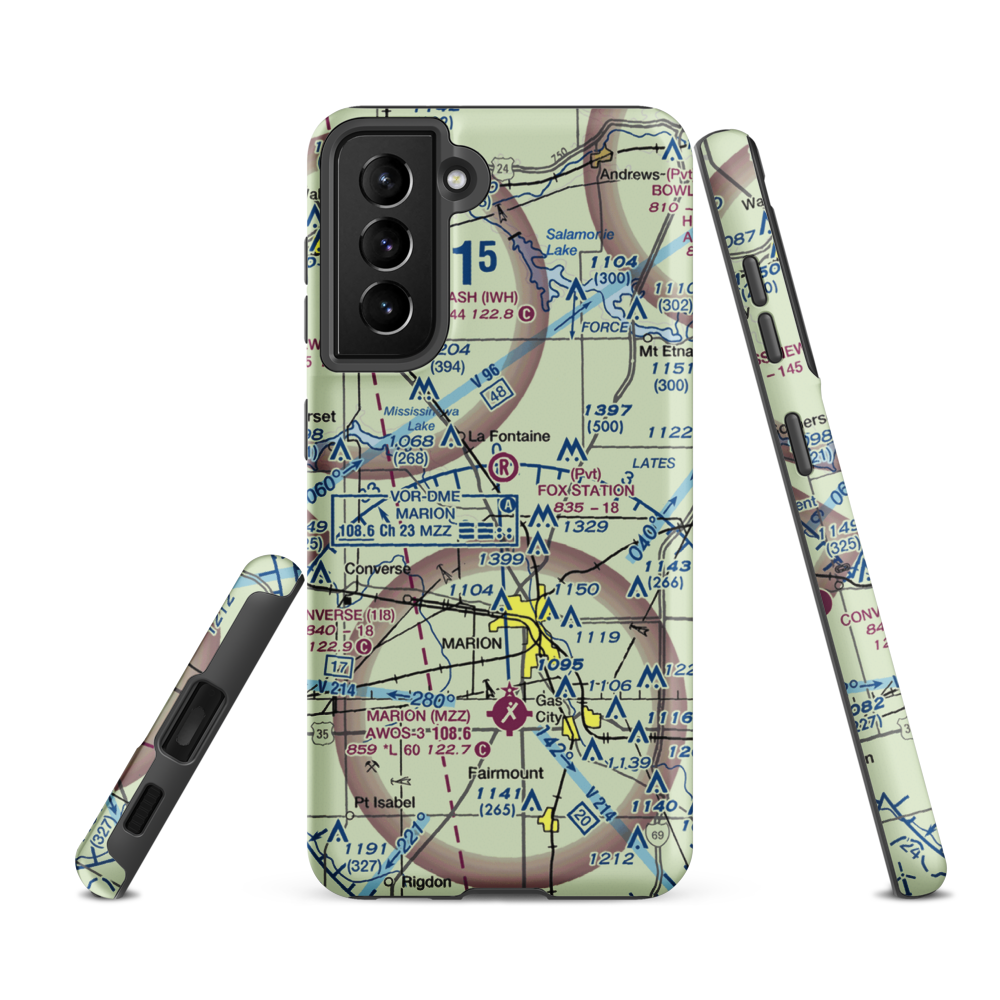 Fox Station Airport (78II) VFR Sectional Samsung Phone Case Samsung Galaxy S21 FE model shown