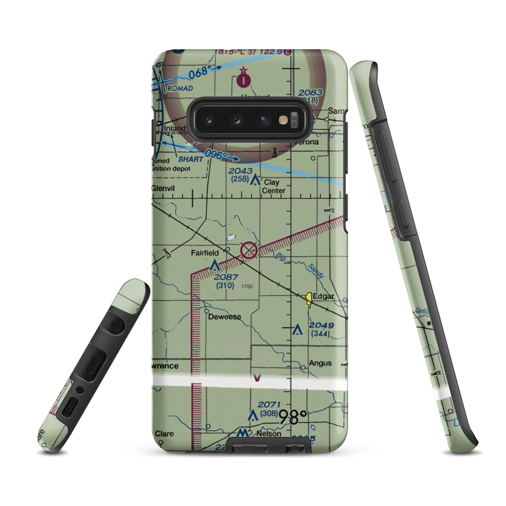 Frager Field (0NE6) VFR Sectional Samsung Phone Case Samsung Galaxy S10 Plus model shown