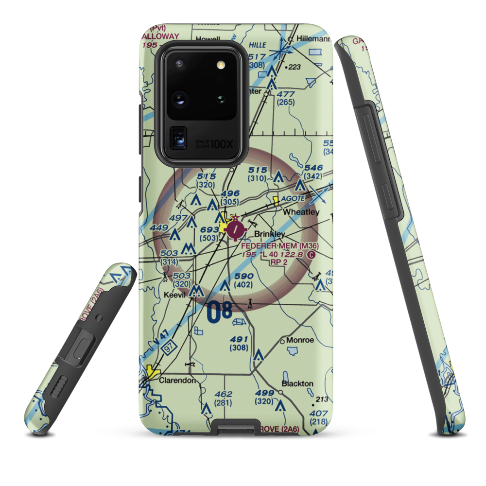 Frank Federer Memorial Airport (M36) VFR Sectional Samsung Phone Case Samsung Galaxy S20 Ultra model shown