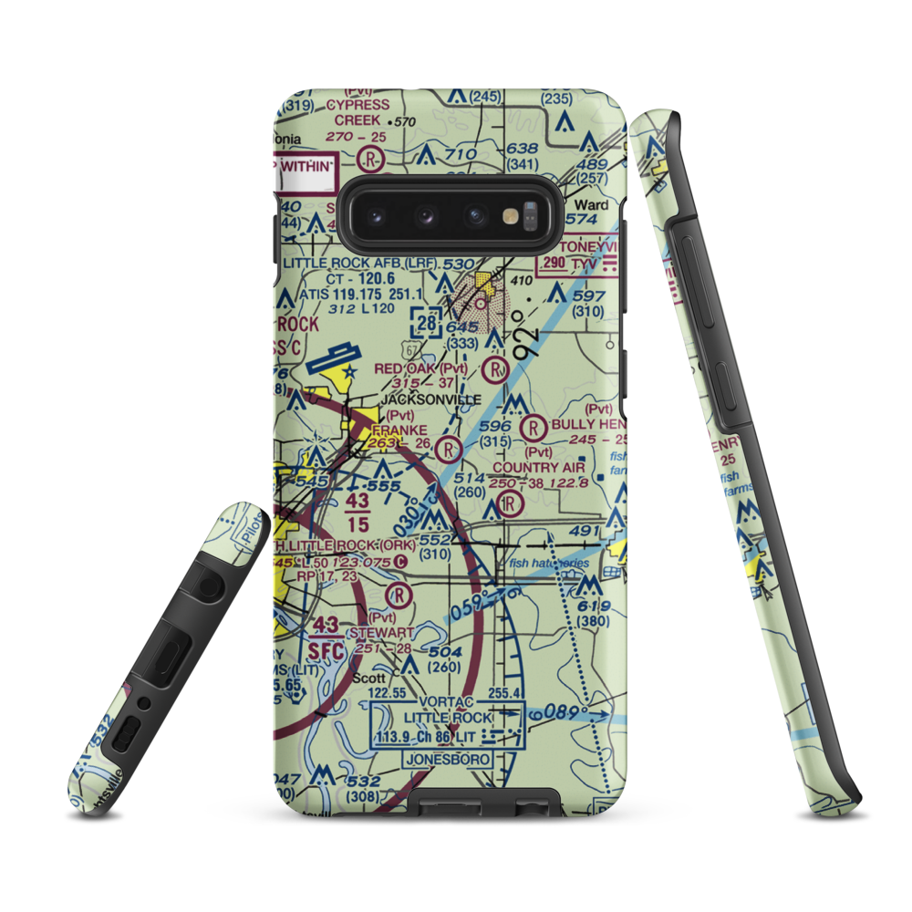 Franke Field (79AR) VFR Sectional Samsung Phone Case Samsung Galaxy S10 Plus model shown