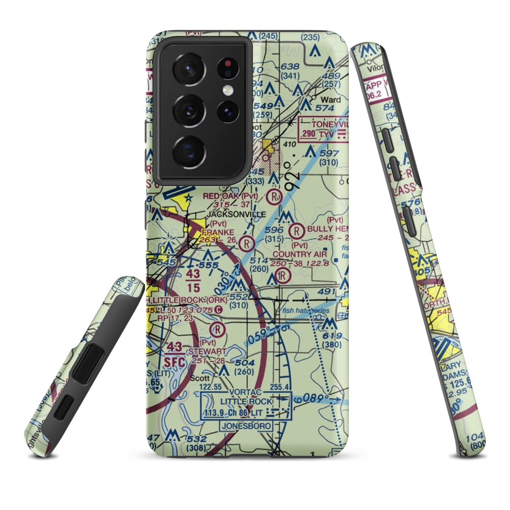 Franke Field (79AR) VFR Sectional Samsung Phone Case Samsung Galaxy S21 Plus model shown