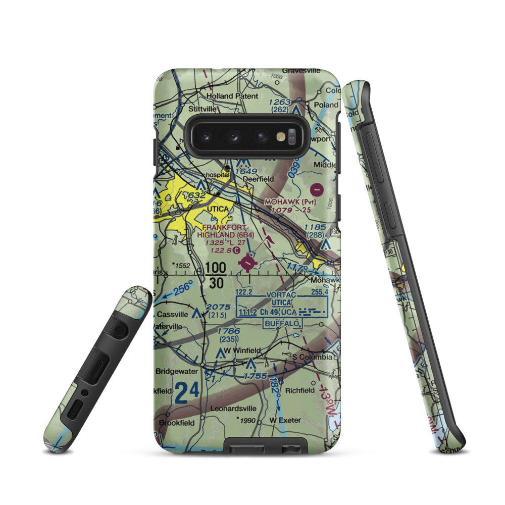 Frankfort-Highland Airport (6B4) VFR Sectional Samsung Phone Case Samsung Galaxy S10 model shown