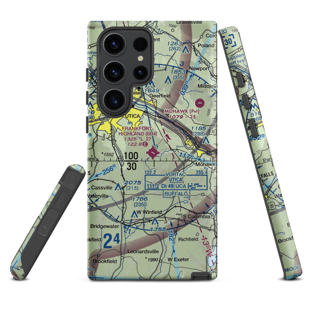 Frankfort-Highland Airport (6B4) VFR Sectional Samsung Phone Case Samsung Galaxy S23 Ultra model shown