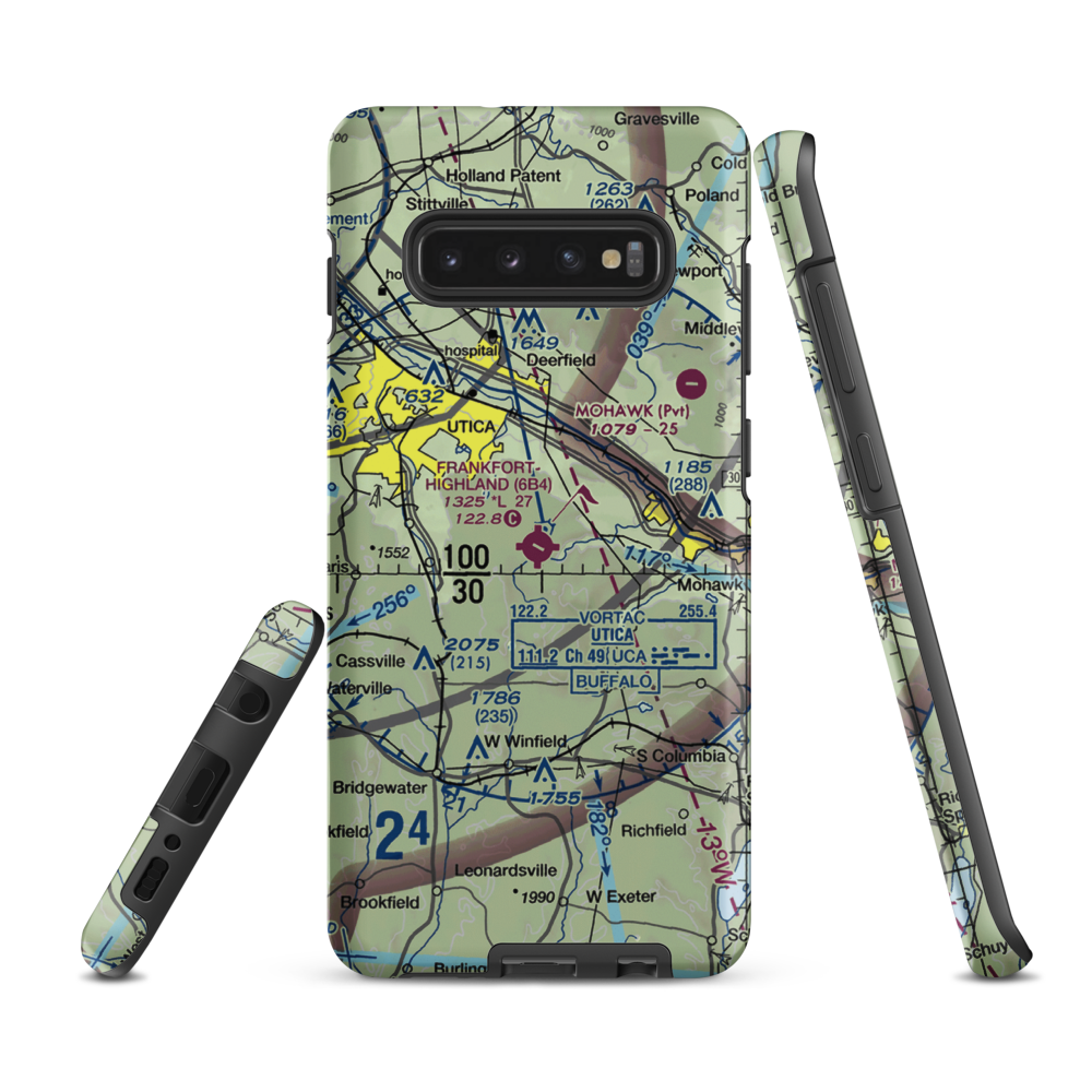 Frankfort-Highland Airport (6B4) VFR Sectional Samsung Phone Case Samsung Galaxy S10 Plus model shown