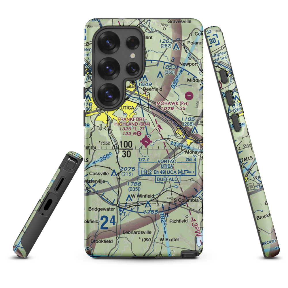 Frankfort-Highland Airport (6B4) VFR Sectional Samsung Phone Case Samsung Galaxy S25 Ultra model shown