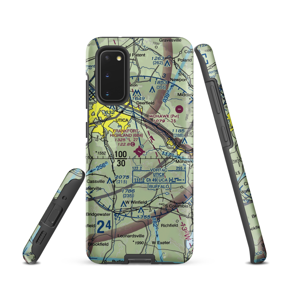Frankfort-Highland Airport (6B4) VFR Sectional Samsung Phone Case Samsung Galaxy S20 model shown