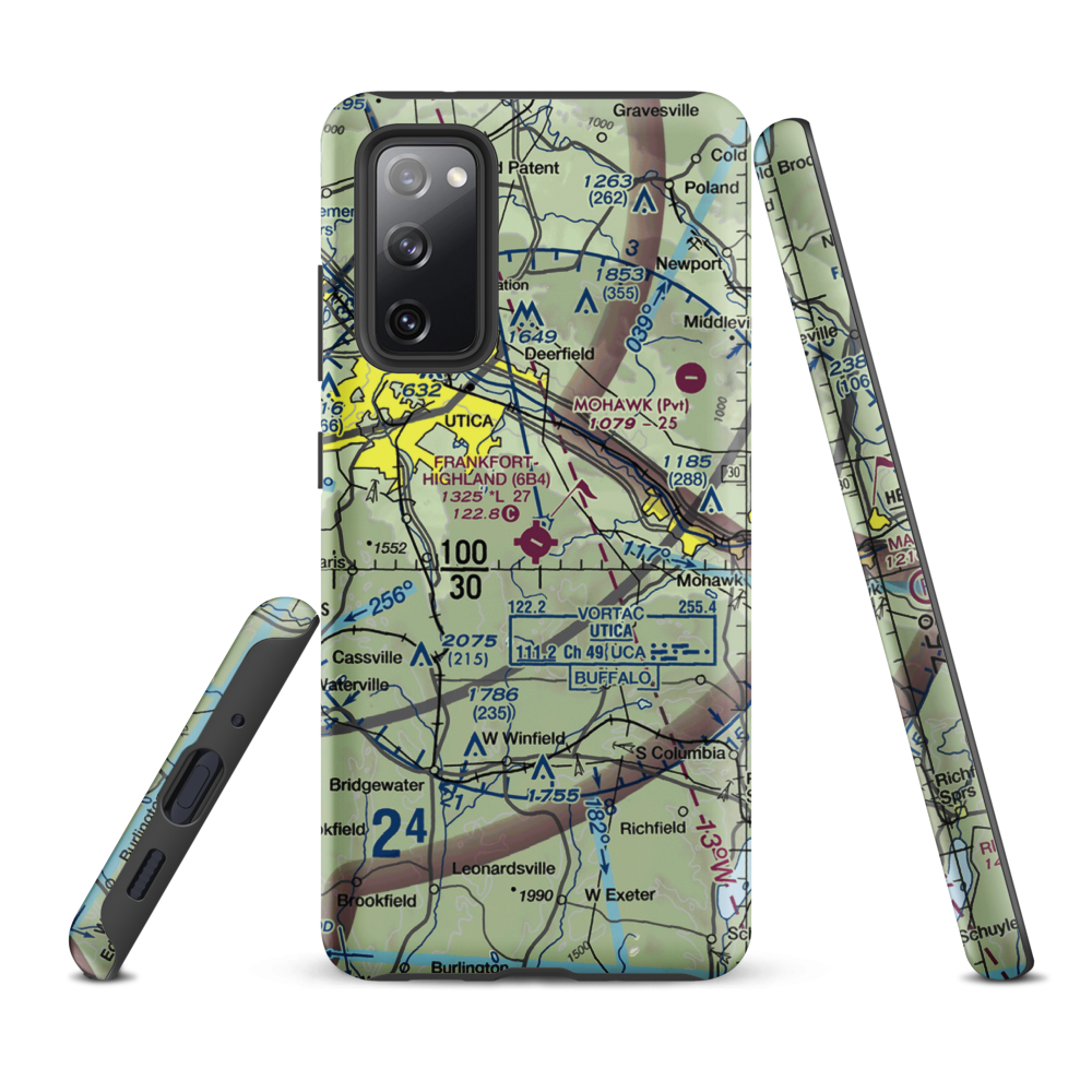 Frankfort-Highland Airport (6B4) VFR Sectional Samsung Phone Case Samsung Galaxy S20 FE model shown