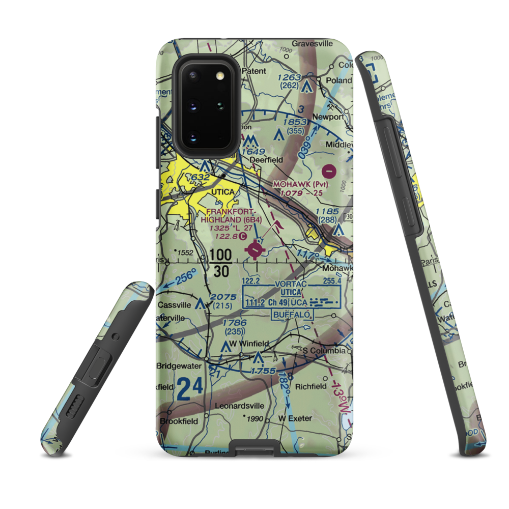 Frankfort-Highland Airport (6B4) VFR Sectional Samsung Phone Case Samsung Galaxy S20 Plus model shown