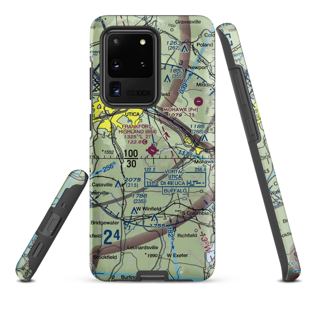 Frankfort-Highland Airport (6B4) VFR Sectional Samsung Phone Case Samsung Galaxy S20 Ultra model shown