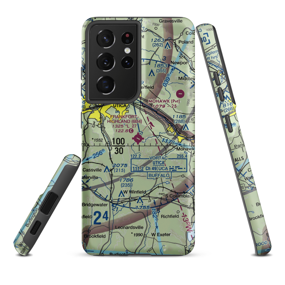 Frankfort-Highland Airport (6B4) VFR Sectional Samsung Phone Case Samsung Galaxy S21 Ultra model shown