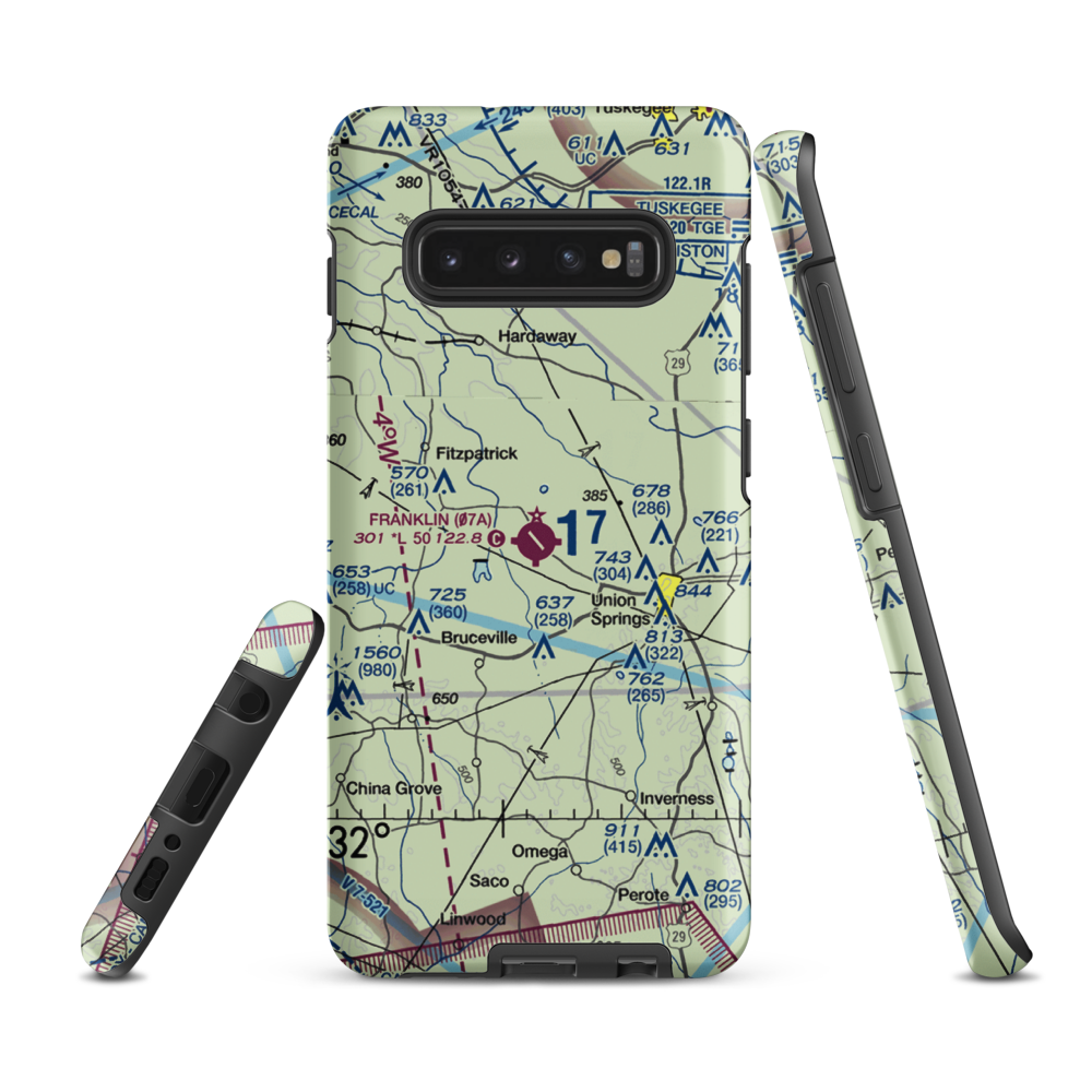 Franklin Field (07A) VFR Sectional Samsung Phone Case Samsung Galaxy S10 Plus model shown