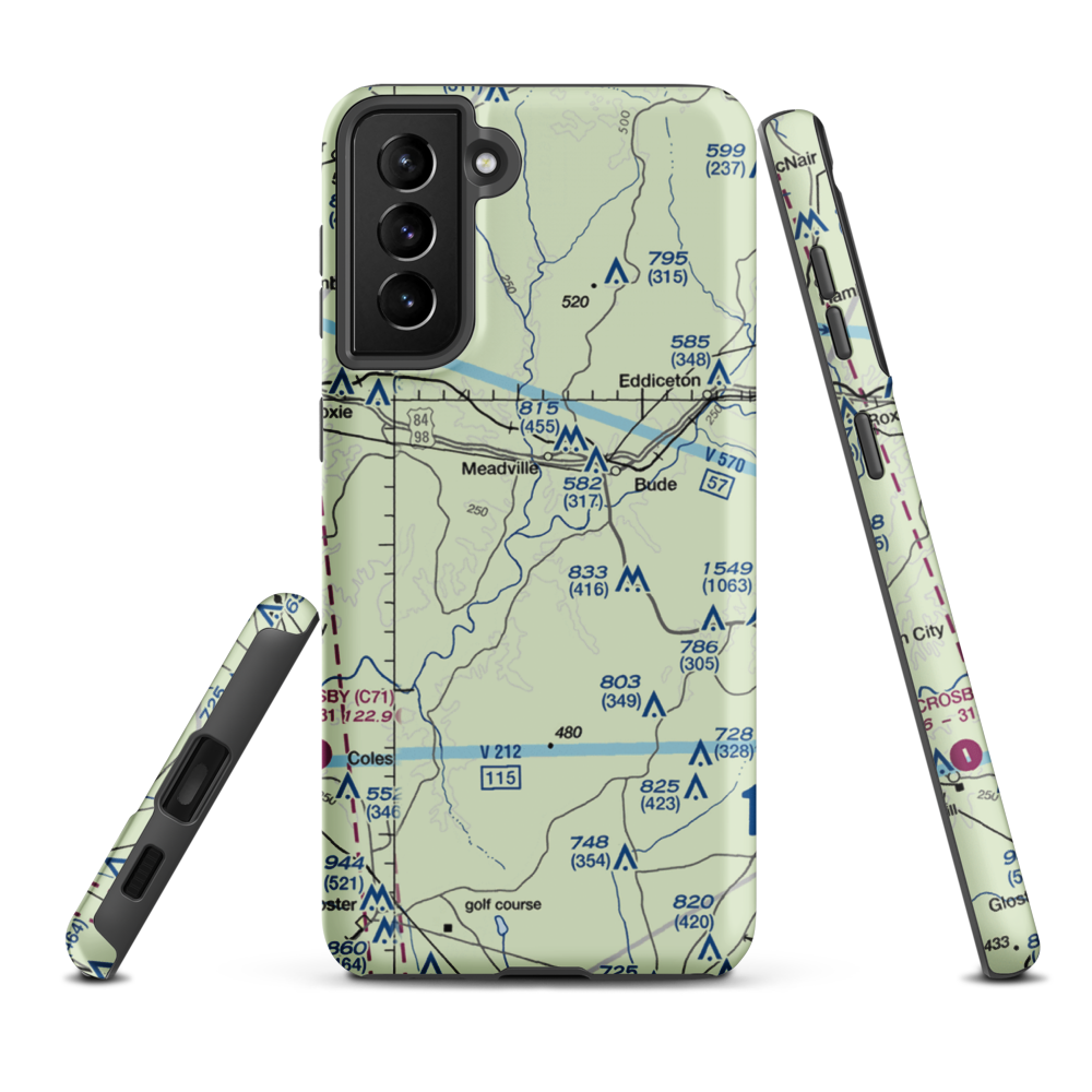 Franklin Field (0MS1) VFR Sectional Samsung Phone Case Samsung Galaxy S21 Plus model shown