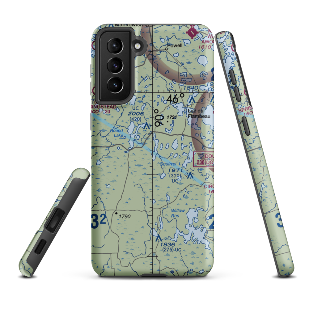 Franks Seaplane Base (4P5) VFR Sectional Samsung Phone Case Samsung Galaxy S21 Plus model shown
