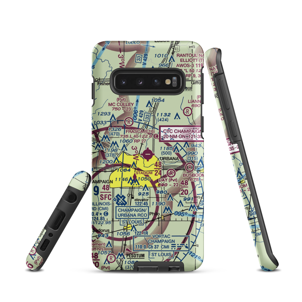 Frasca Field (C16) VFR Sectional Samsung Phone Case Samsung Galaxy S10 model shown