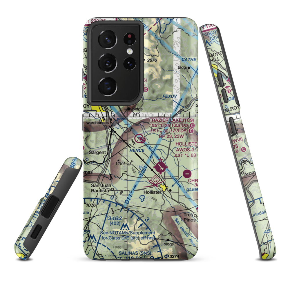 Frazier Lake Airpark (1C9) VFR Sectional Samsung Phone Case Samsung Galaxy S21 Ultra model shown