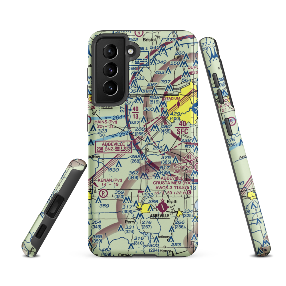 Freebird Field (88LA) VFR Sectional Samsung Phone Case Samsung Galaxy S21 FE model shown