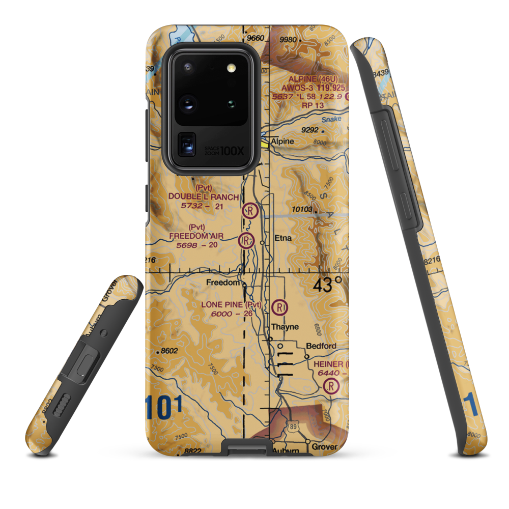Freedom Air Ranch Airport (0WY0) VFR Sectional Samsung Phone Case Samsung Galaxy S20 Ultra model shown