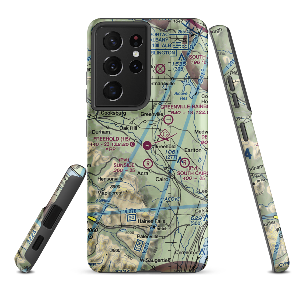 Freehold Airport (1I5) VFR Sectional Samsung Phone Case Samsung Galaxy S21 Ultra model shown