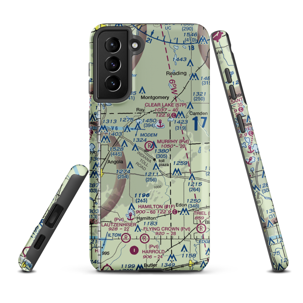 Fremont (Murphy) Airport (3II0) VFR Sectional Samsung Phone Case Samsung Galaxy S21 Plus model shown