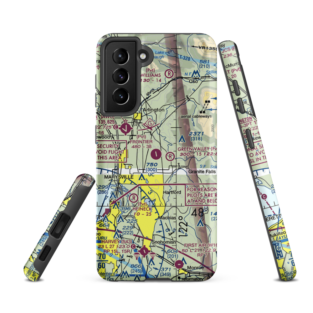 Frontier Airpark (WN53) VFR Sectional Samsung Phone Case Samsung Galaxy S21 FE model shown