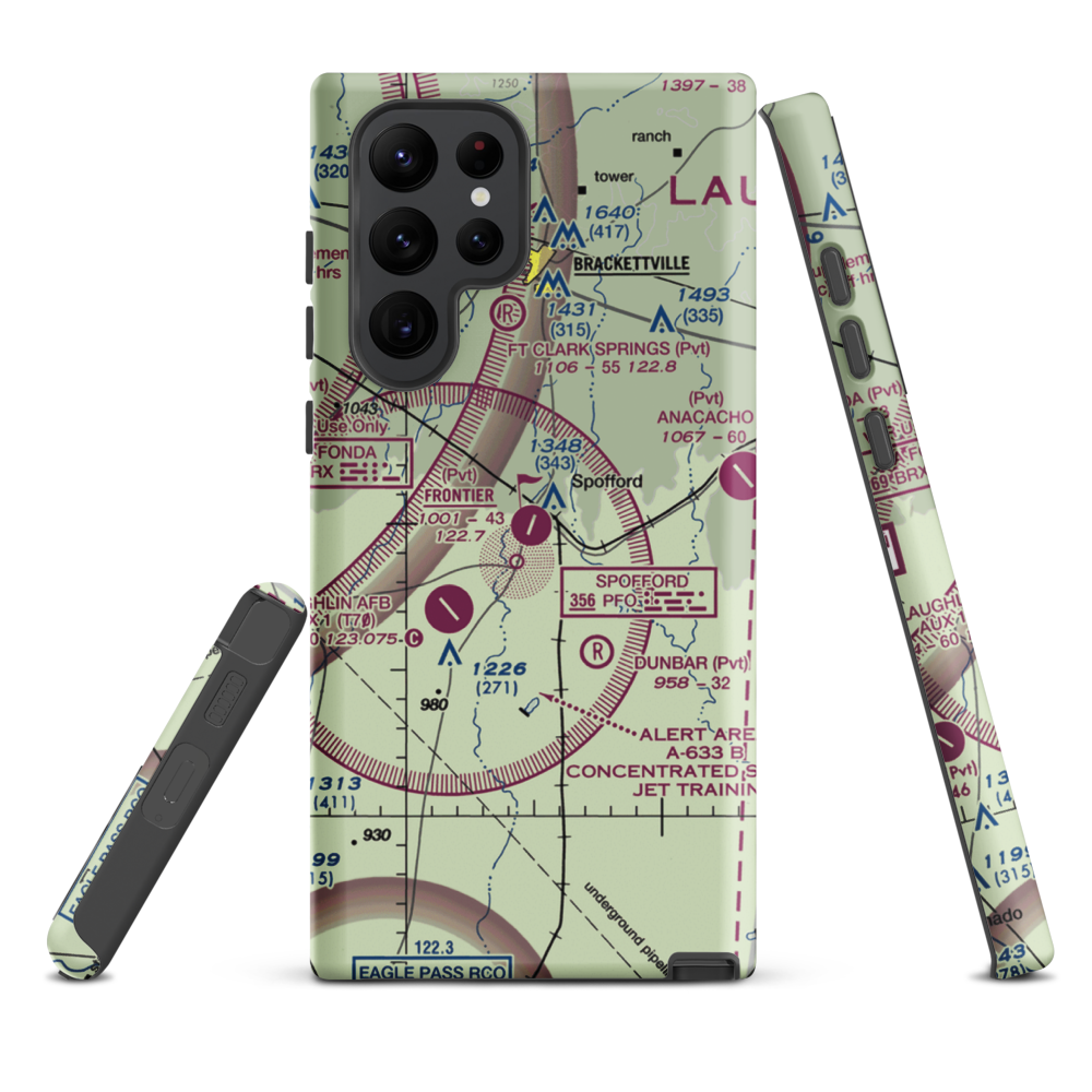 Frontier Airport (55XS) VFR Sectional Samsung Phone Case Samsung Galaxy S22 Ultra model shown