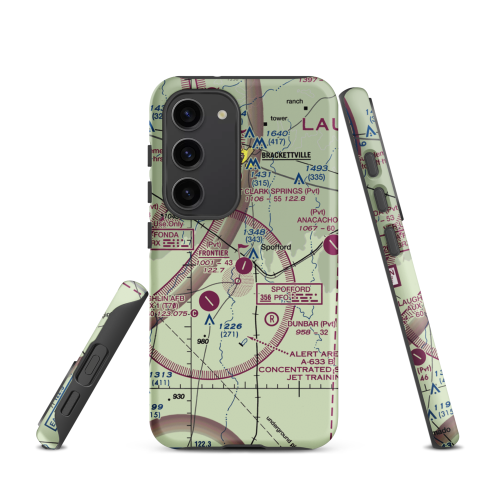 Frontier Airport (55XS) VFR Sectional Samsung Phone Case Samsung Galaxy S23 model shown