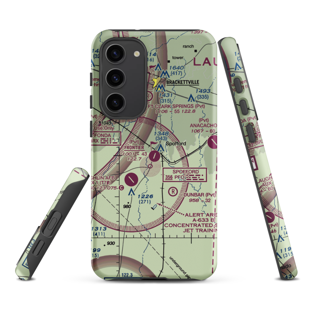 Frontier Airport (55XS) VFR Sectional Samsung Phone Case Samsung Galaxy S23 Plus model shown