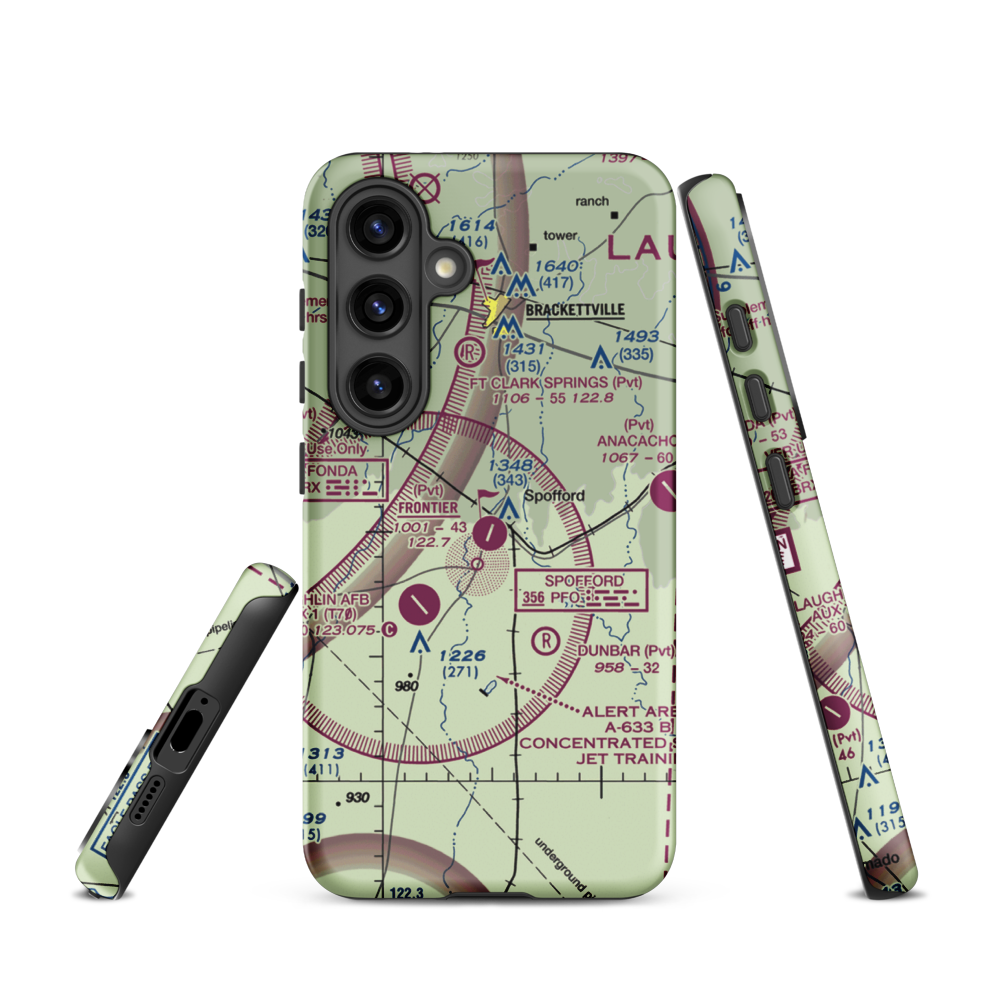 Frontier Airport (55XS) VFR Sectional Samsung Phone Case Samsung Galaxy S24 model shown