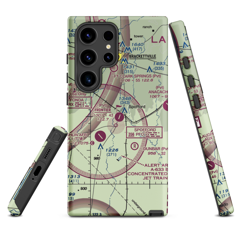 Frontier Airport (55XS) VFR Sectional Samsung Phone Case Samsung Galaxy S24 Ultra model shown