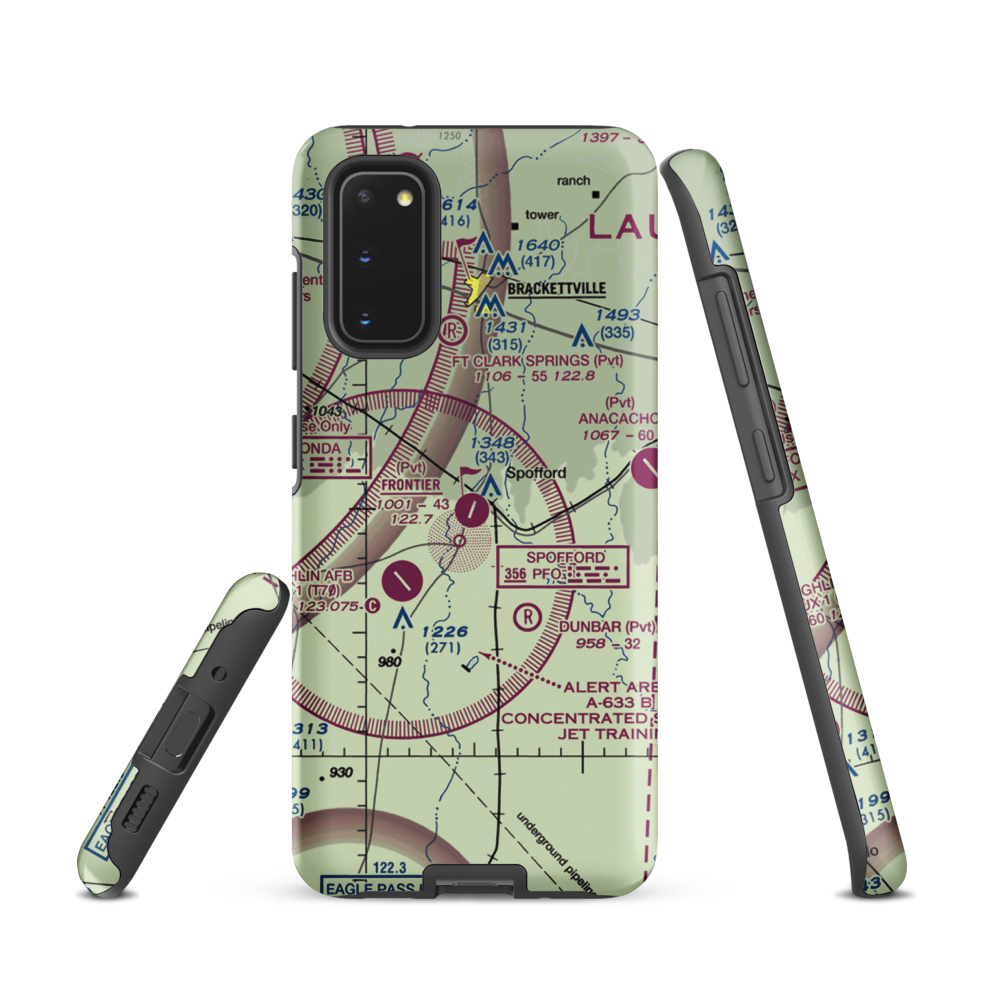 Frontier Airport (55XS) VFR Sectional Samsung Phone Case Samsung Galaxy S20 model shown