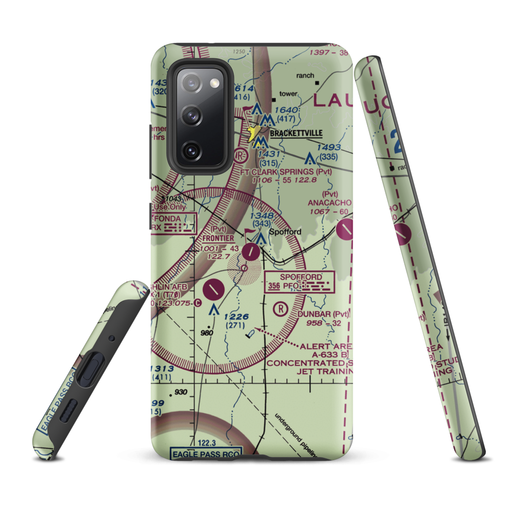 Frontier Airport (55XS) VFR Sectional Samsung Phone Case Samsung Galaxy S20 FE model shown