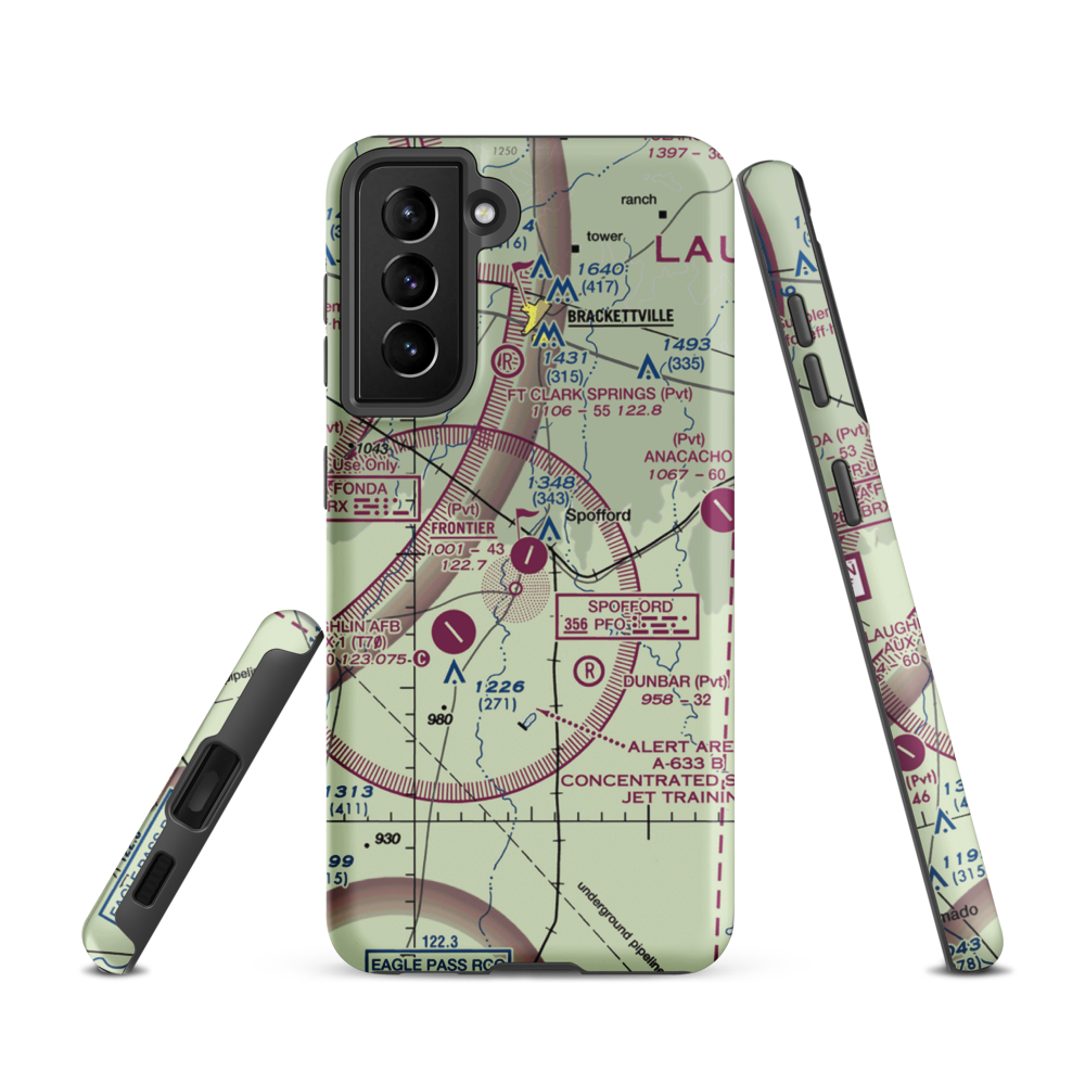 Frontier Airport (55XS) VFR Sectional Samsung Phone Case Samsung Galaxy S21 model shown